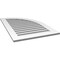 Ekena Millwork Quarter Round Top Right Surface Mount PVC Gable Vent w/ 3-1/2"W x 1"P Standard Frame, 26"W x 40"H GVPQR26X4001SF - alternate 3